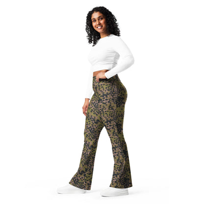 German WW2 Platanenmuster Plane Tree Summer CAMO Flare leggings - Womens Leggings