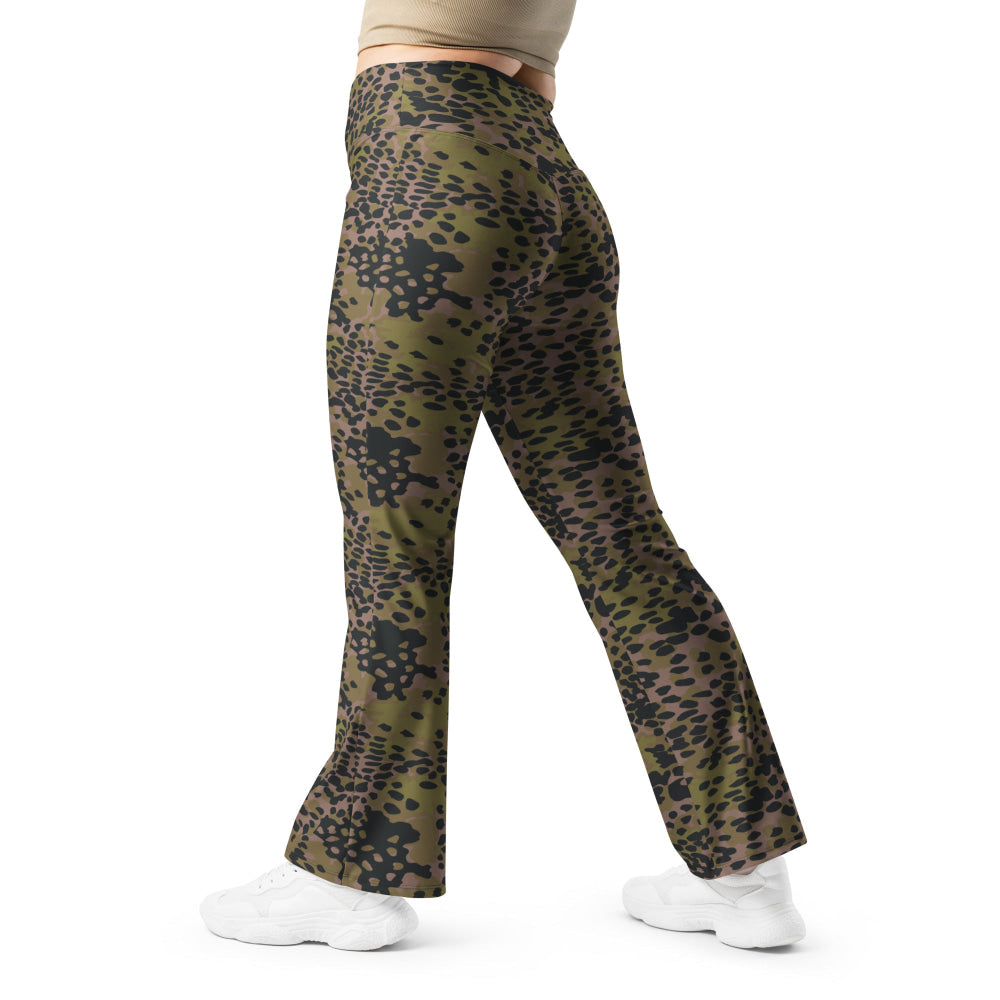 German WW2 Platanenmuster Plane Tree Summer CAMO Flare leggings - Womens Leggings