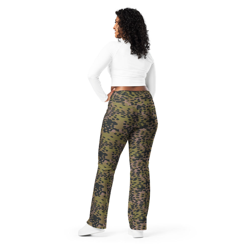 German WW2 Platanenmuster Plane Tree Summer CAMO Flare leggings - Womens Leggings