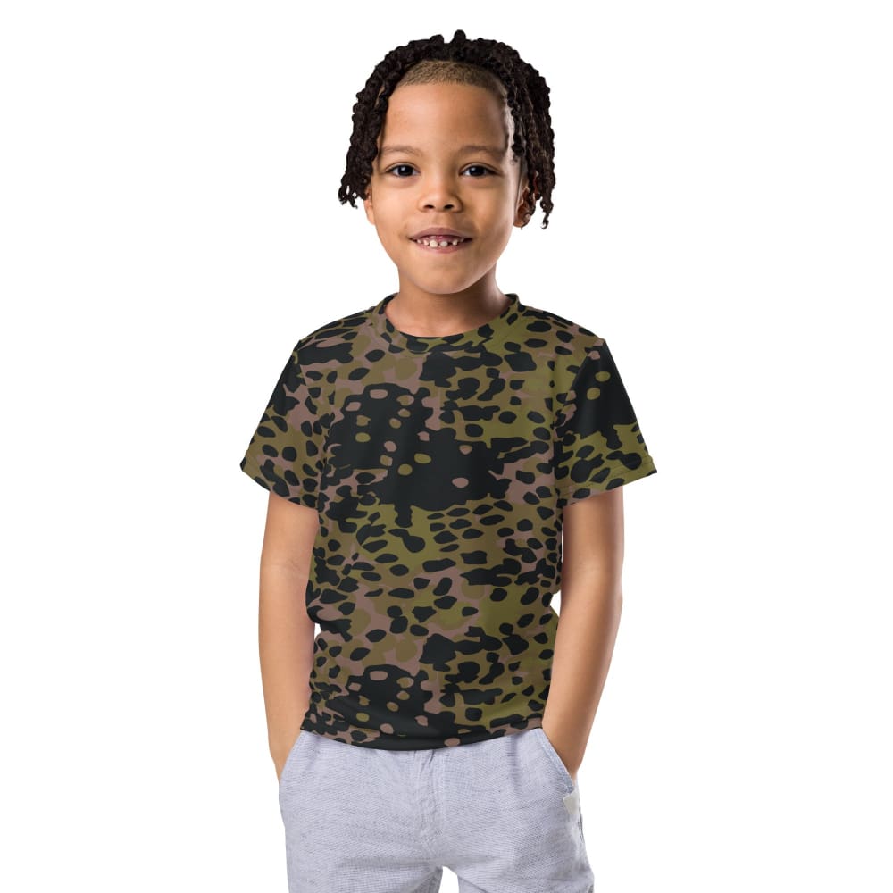 German WW2 Platanenmuster Plane Tree Summer CAMO Kids crew neck t-shirt - 2T - Crew Neck T-shirt