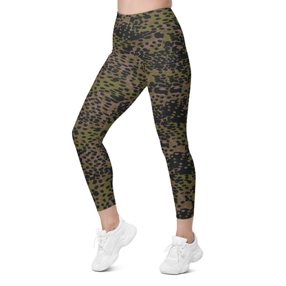 German WW2 Platanenmuster Plane Tree Summer CAMO Leggings with pockets - Womens With Pockets