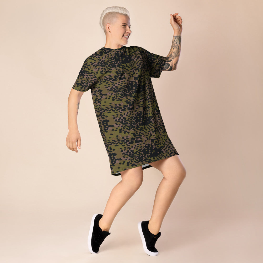 German WW2 Platanenmuster Plane Tree Summer CAMO T-shirt dress - Womens T-Shirt Dress