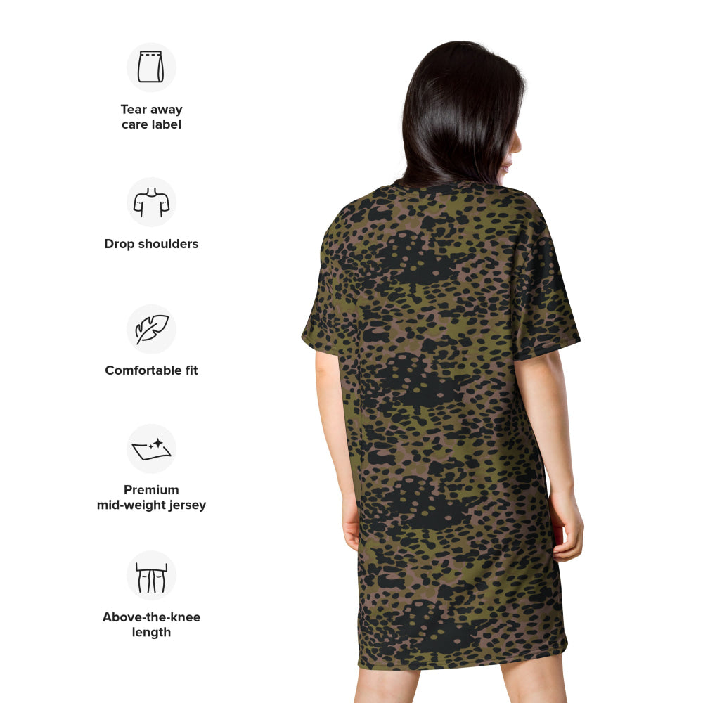 German WW2 Platanenmuster Plane Tree Summer CAMO T-shirt dress - Womens T-Shirt Dress