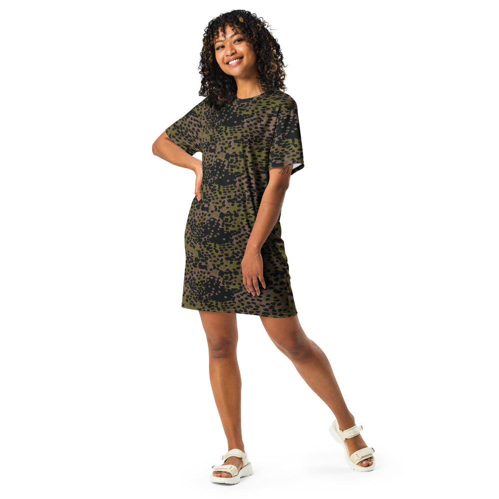 German WW2 Platanenmuster Plane Tree Summer CAMO T-shirt dress - Womens T-Shirt Dress