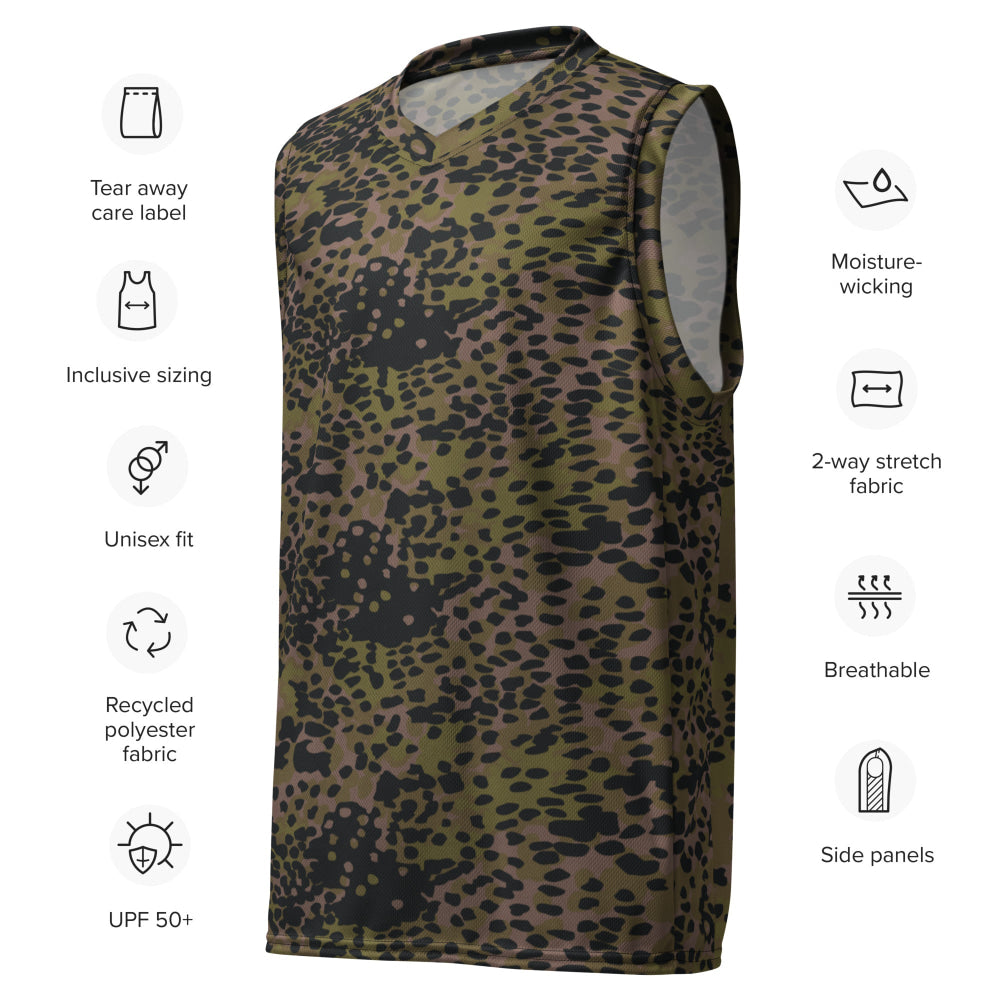 German WW2 Platanenmuster Plane Tree Summer CAMO unisex basketball jersey - Unisex Basketball Jersey