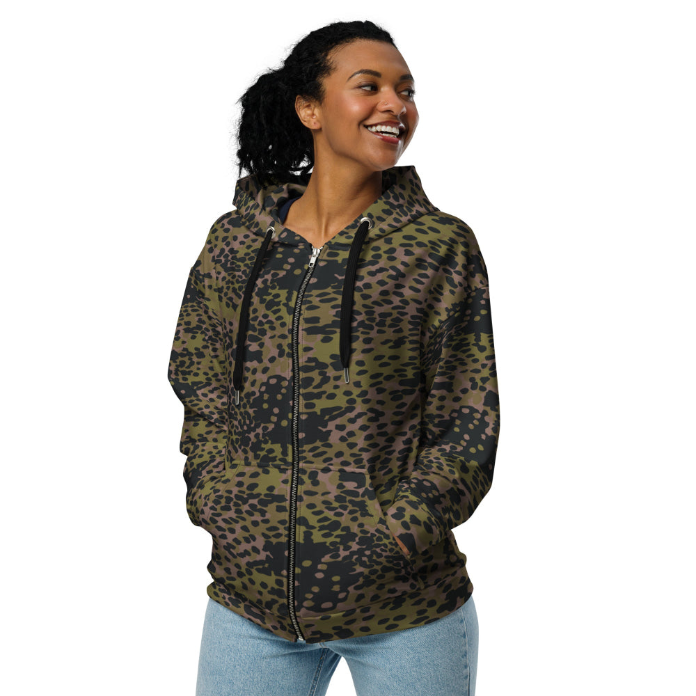 German WW2 Platanenmuster Plane Tree Summer CAMO Unisex zip hoodie - Zip Hoodie