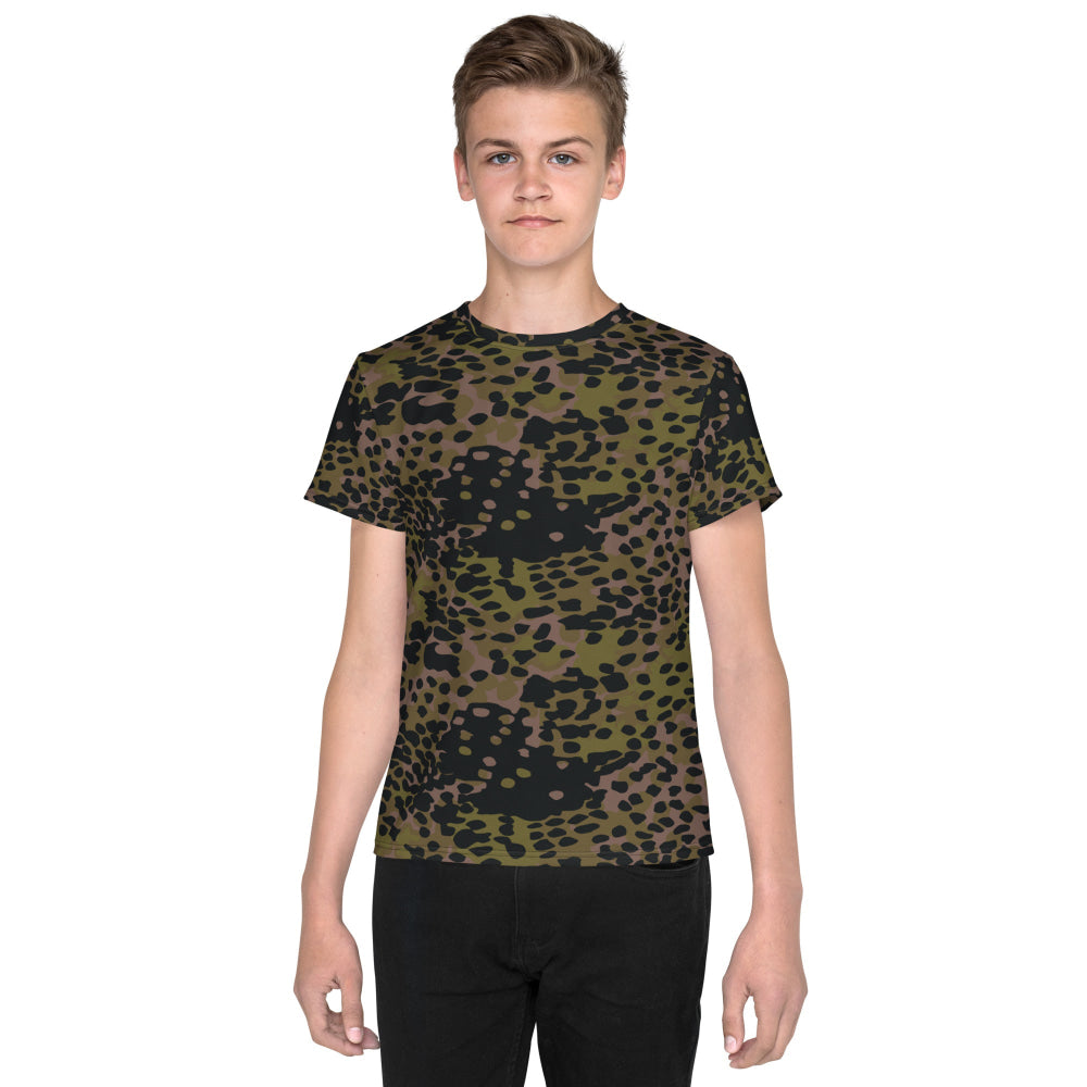 German WW2 Platanenmuster Plane Tree Summer CAMO Youth crew neck t-shirt - 8 - Crew Neck T-shirt