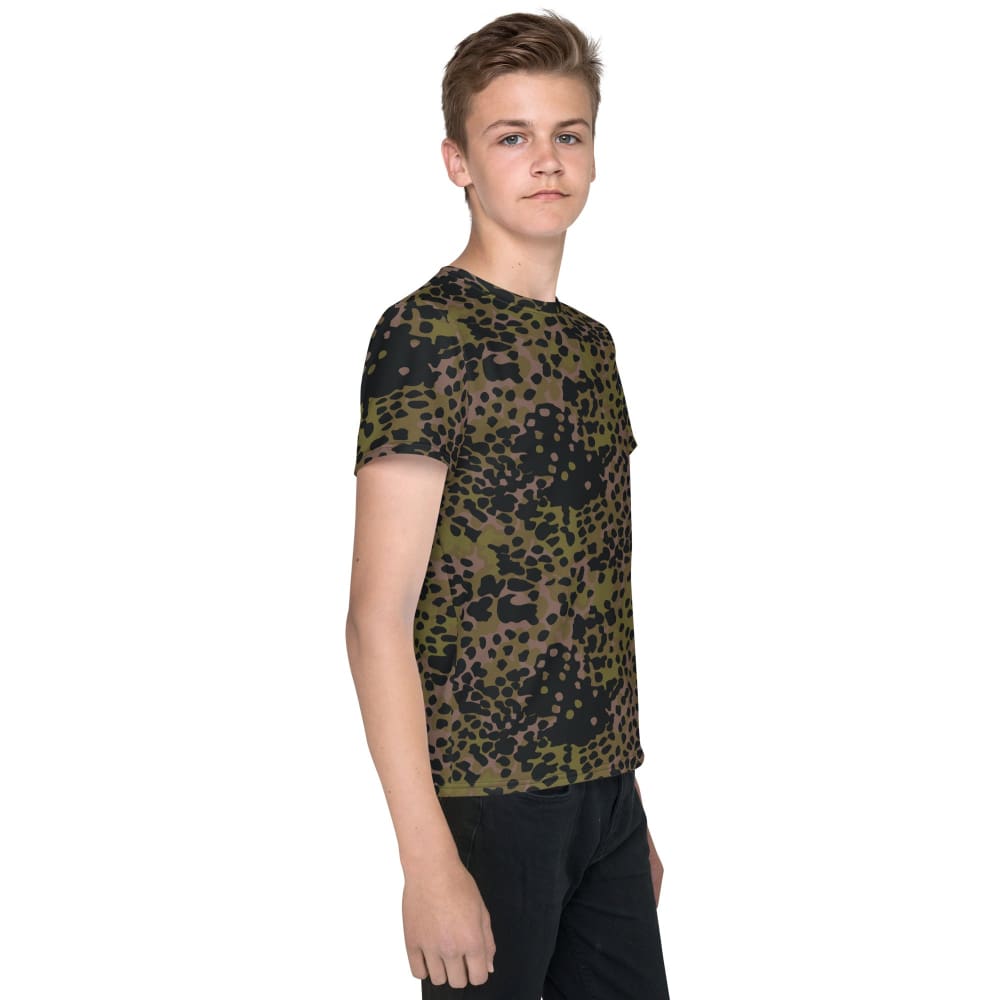 German WW2 Platanenmuster Plane Tree Summer CAMO Youth crew neck t-shirt - Youth Crew Neck T-shirt