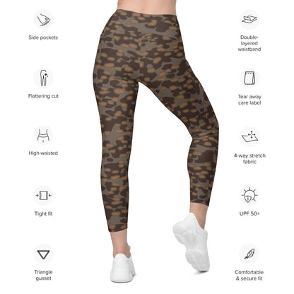 German WW2 Polyspot Autumn CAMO Leggings with pockets - Womens With Pockets