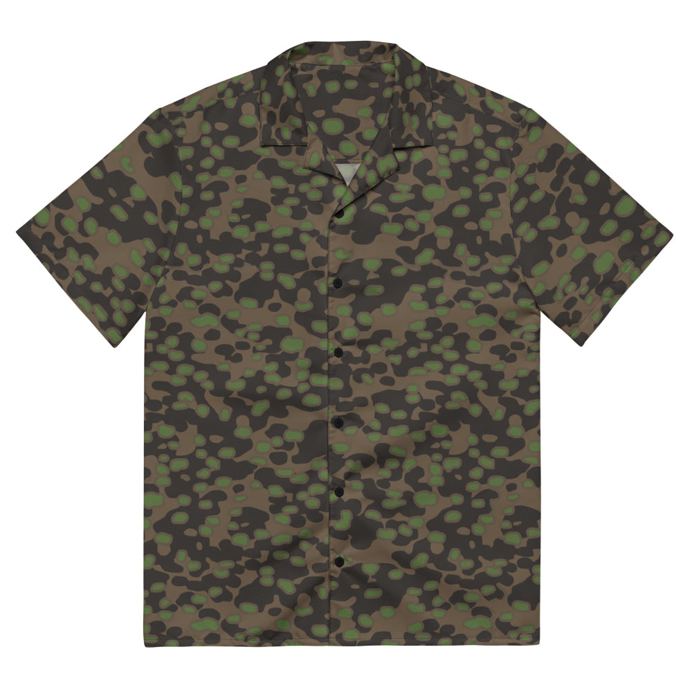 German WW2 Polyspot Spring CAMO Unisex button shirt - 2XS - Button Shirt