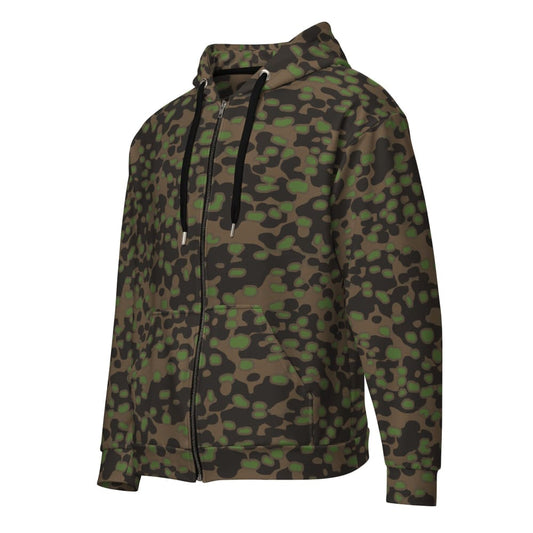 German WW2 Polyspot Spring CAMO Unisex zip hoodie - 2XS