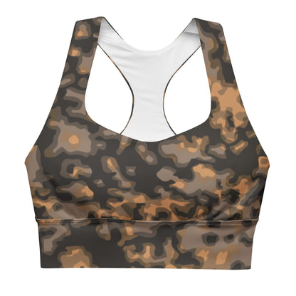 German WW2 Rauchtarnmuster Blurred Edge Autumn CAMO Longline sports bra - Womens Sports Bra