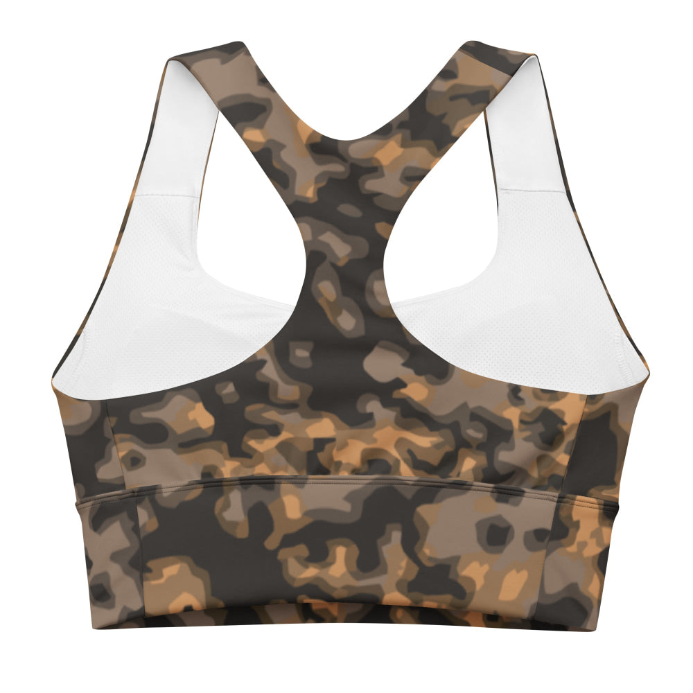 German WW2 Rauchtarnmuster Blurred Edge Autumn CAMO Longline sports bra - Womens Sports Bra