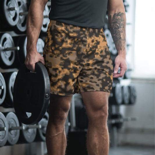 German Rauchtarnmuster Autumn Faded CAMO Men’s Athletic Shorts - XS