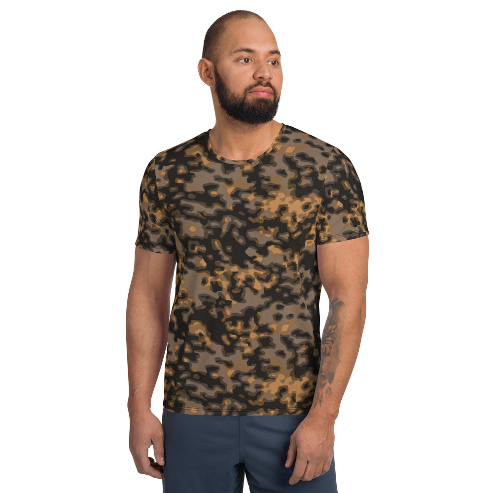 German WW2 Rauchtarnmuster Blurred Edge Autumn CAMO Men’s Athletic T-shirt - Mens T-Shirt