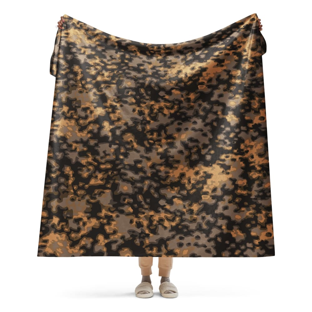 German WW2 Rauchtarnmuster Blurred Edge Autumn CAMO Sherpa blanket - 60″×80″