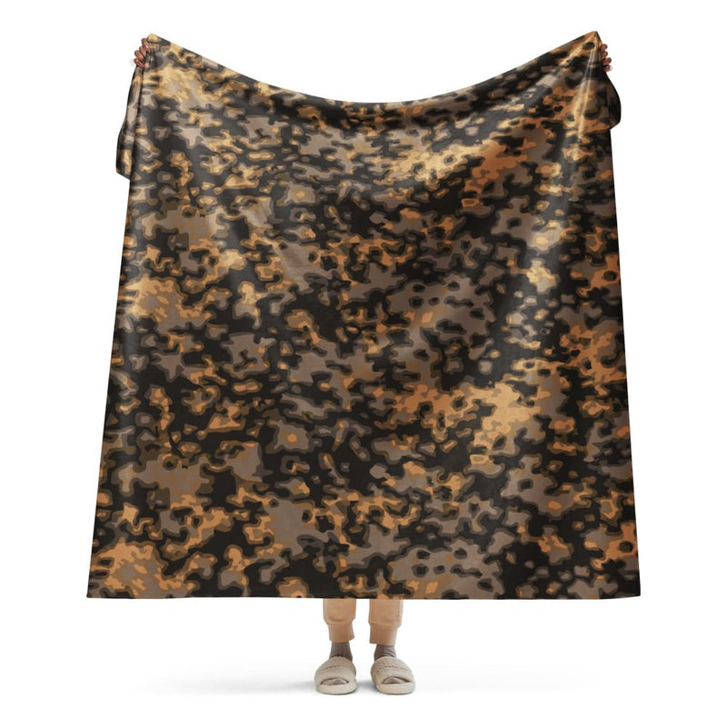 German WW2 Rauchtarnmuster Blurred Edge Autumn CAMO Sherpa blanket - 60″×80″