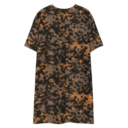 German WW2 Rauchtarnmuster Blurred Edge Autumn CAMO T-shirt dress - Womens T-Shirt Dress