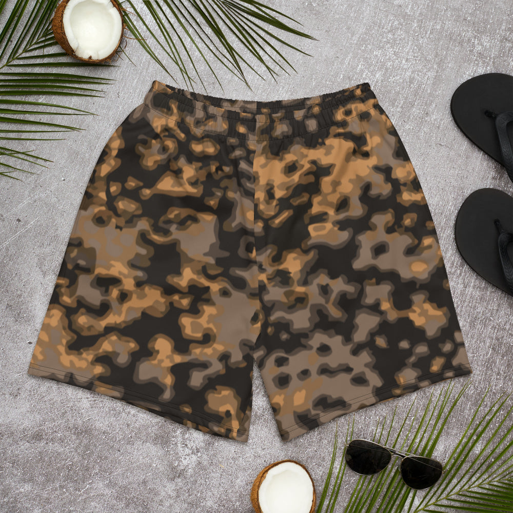 German WW2 Rauchtarnmuster Blurred Edge Autumn CAMO Unisex Athletic Long Shorts