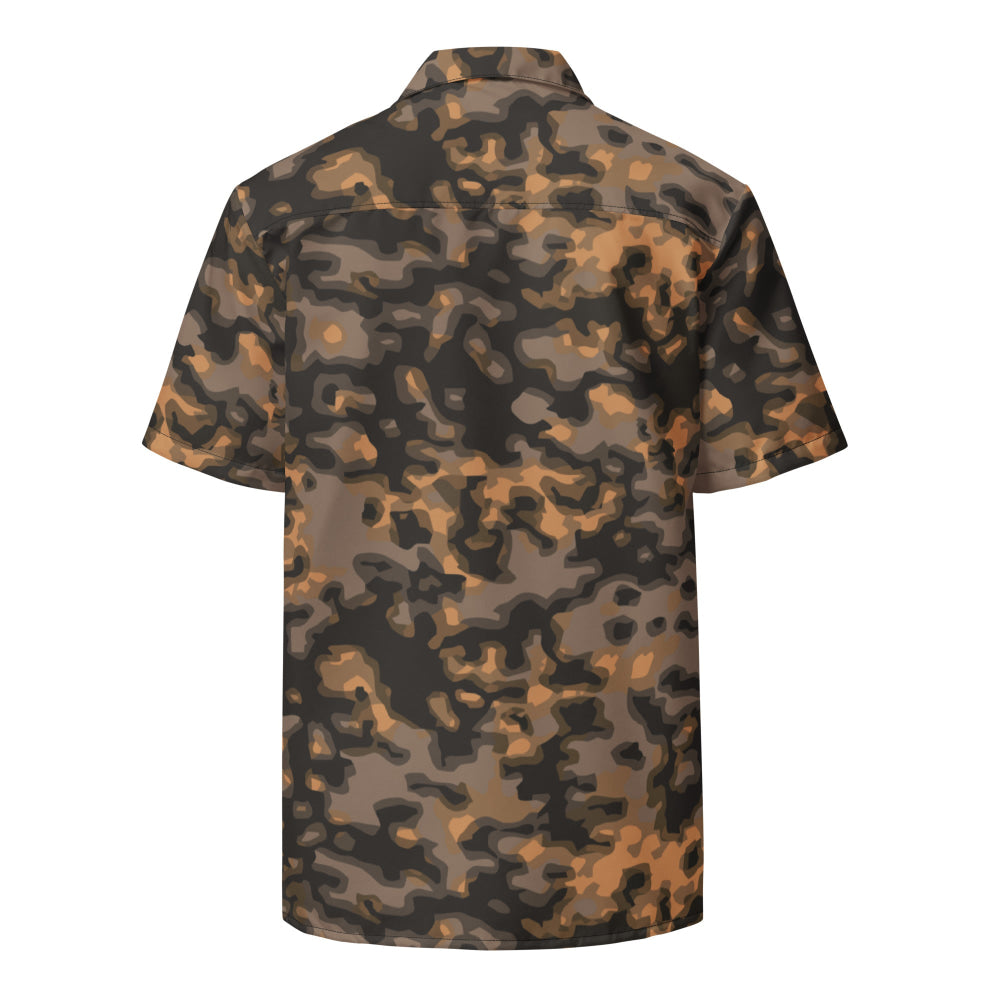 German WW2 Rauchtarnmuster Blurred Edge Autumn CAMO Unisex button shirt - Button Shirt