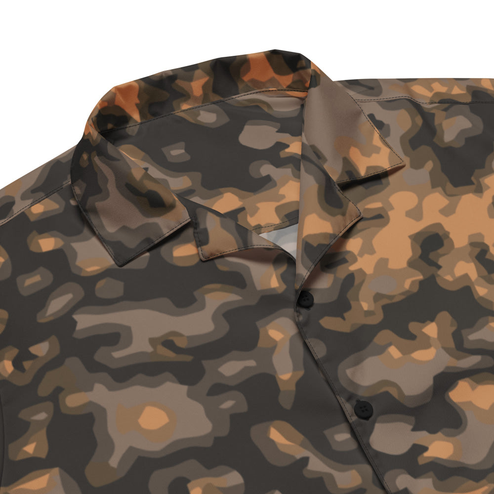 German WW2 Rauchtarnmuster Blurred Edge Autumn CAMO Unisex button shirt - Button Shirt