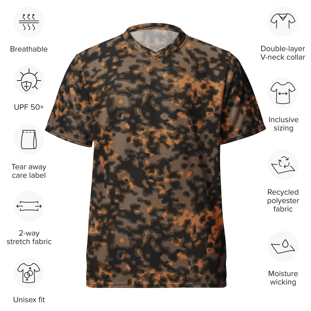 German WW2 Rauchtarnmuster Blurred Edge Autumn CAMO unisex sports jersey - Unisex Sports Jersey