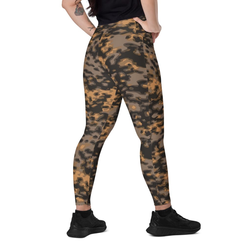 German Rauchtarnmuster Autumn Faded CAMO Women’s Leggings with pockets - 2XS