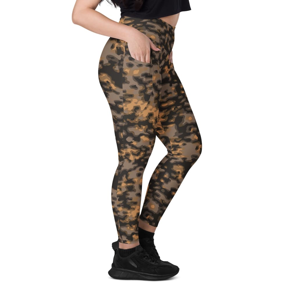 German Rauchtarnmuster Autumn Faded CAMO Women’s Leggings with pockets