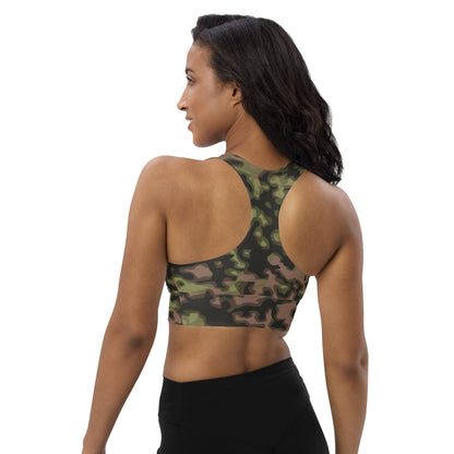 German WW2 Rauchtarnmuster Blurred Edge Spring CAMO Longline sports bra - Womens Sports Bra