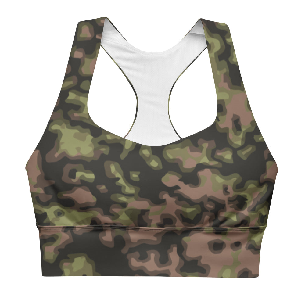 German WW2 Rauchtarnmuster Blurred Edge Spring CAMO Longline sports bra - Womens Sports Bra