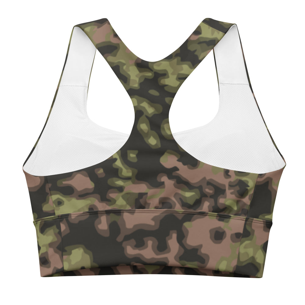 German WW2 Rauchtarnmuster Blurred Edge Spring CAMO Longline sports bra - Womens Sports Bra