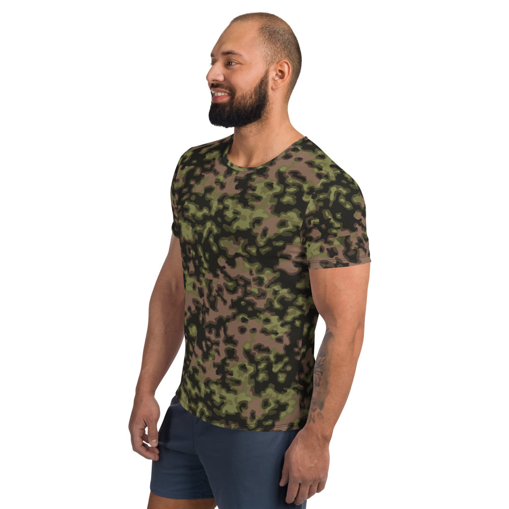 German WW2 Rauchtarnmuster Blurred Edge Spring CAMO Men’s Athletic T-shirt - Mens T-Shirt