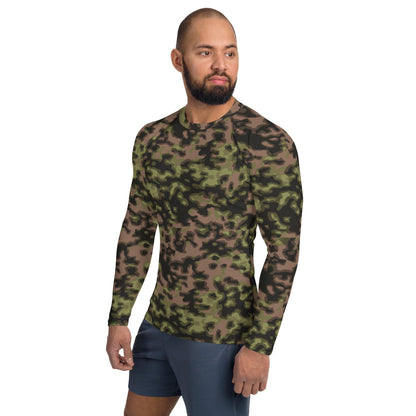 German WW2 Rauchtarnmuster Blurred Edge Spring CAMO Men’s Rash Guard - Mens