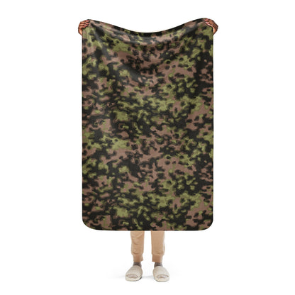 German WW2 Rauchtarnmuster Blurred Edge Spring CAMO Sherpa blanket - 37″×57″ - Blanket