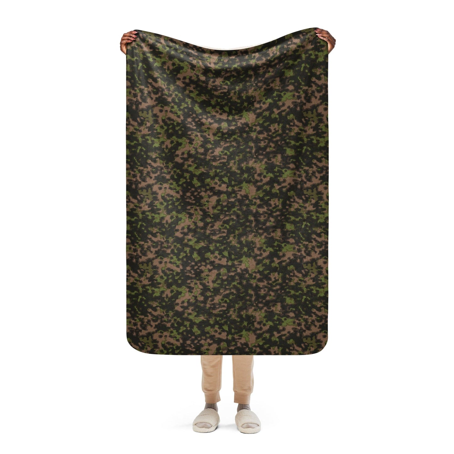 German Rauchtarnmuster Spring CAMO Sherpa blanket - 37″×57″ - Blankets