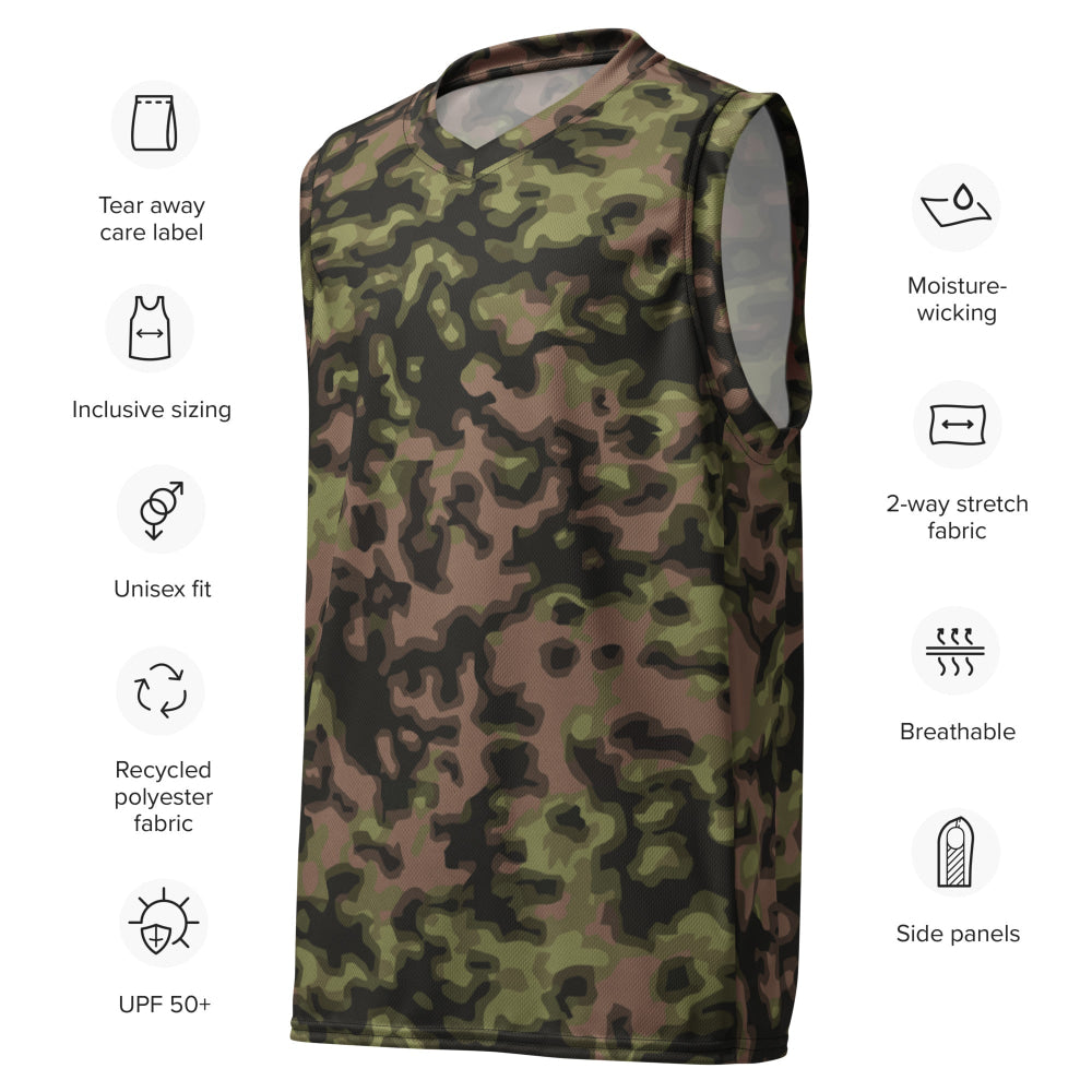 German WW2 Rauchtarnmuster Blurred Edge Spring CAMO unisex basketball jersey - Unisex Basketball Jersey