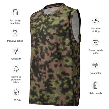 German WW2 Rauchtarnmuster Blurred Edge Spring CAMO unisex basketball jersey - Unisex Basketball Jersey