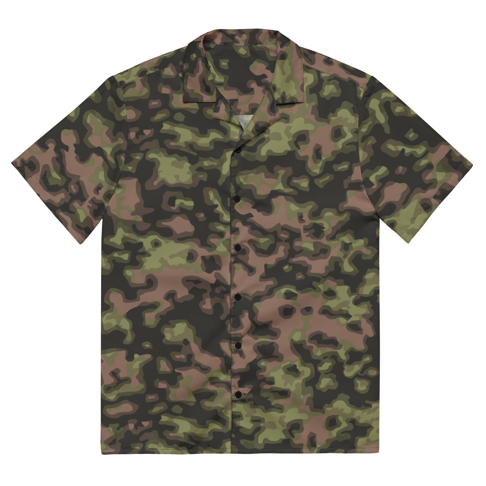 German WW2 Rauchtarnmuster Blurred Edge Spring CAMO Unisex button shirt - 2XS - Button Shirt