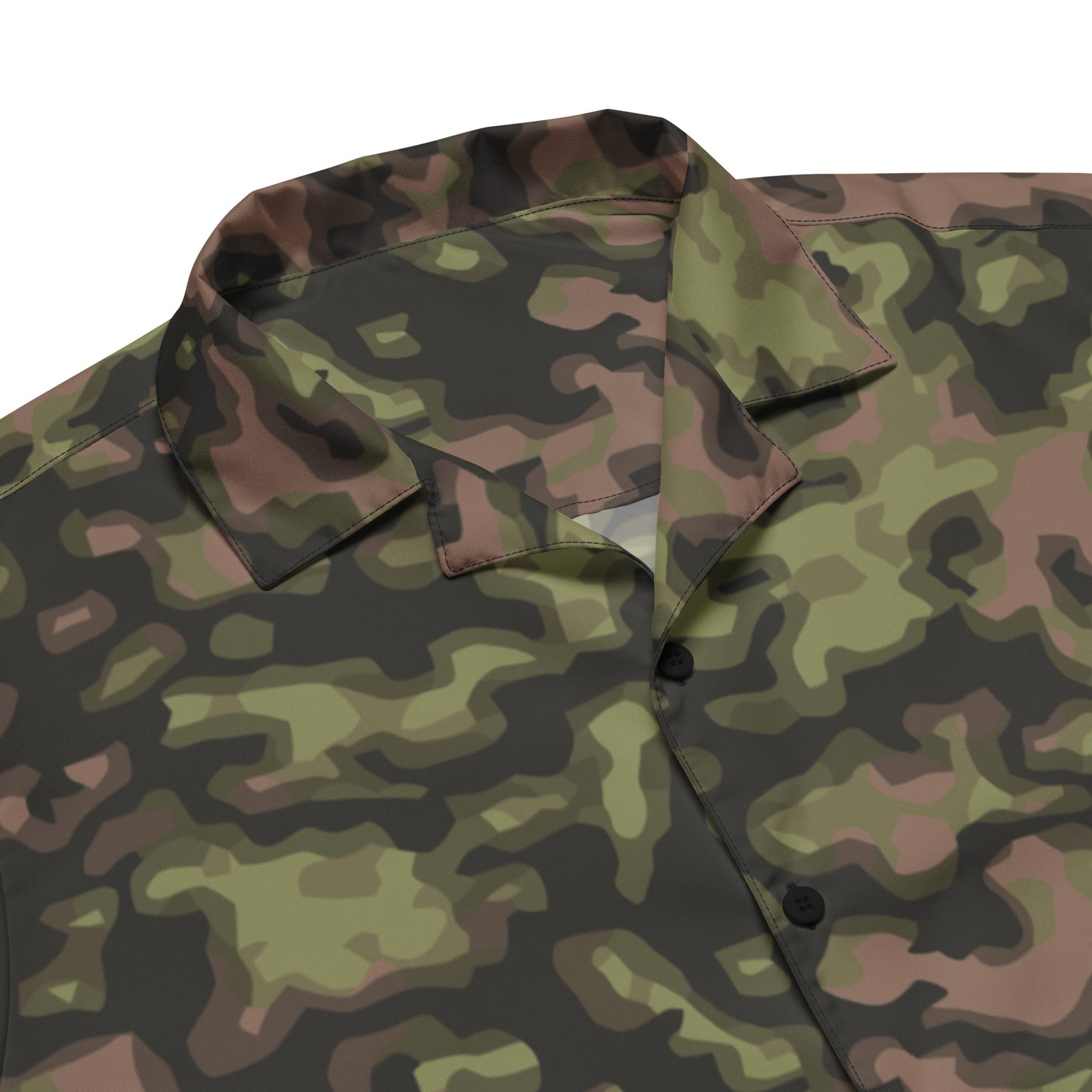 German WW2 Rauchtarnmuster Blurred Edge Spring CAMO Unisex button shirt - Button Shirt