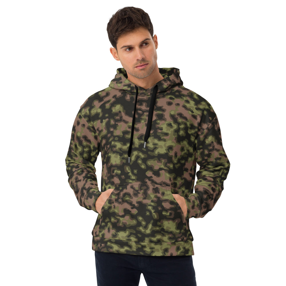 German WW2 Rauchtarnmuster Blurred Edge Spring CAMO Unisex Hoodie - 2XS