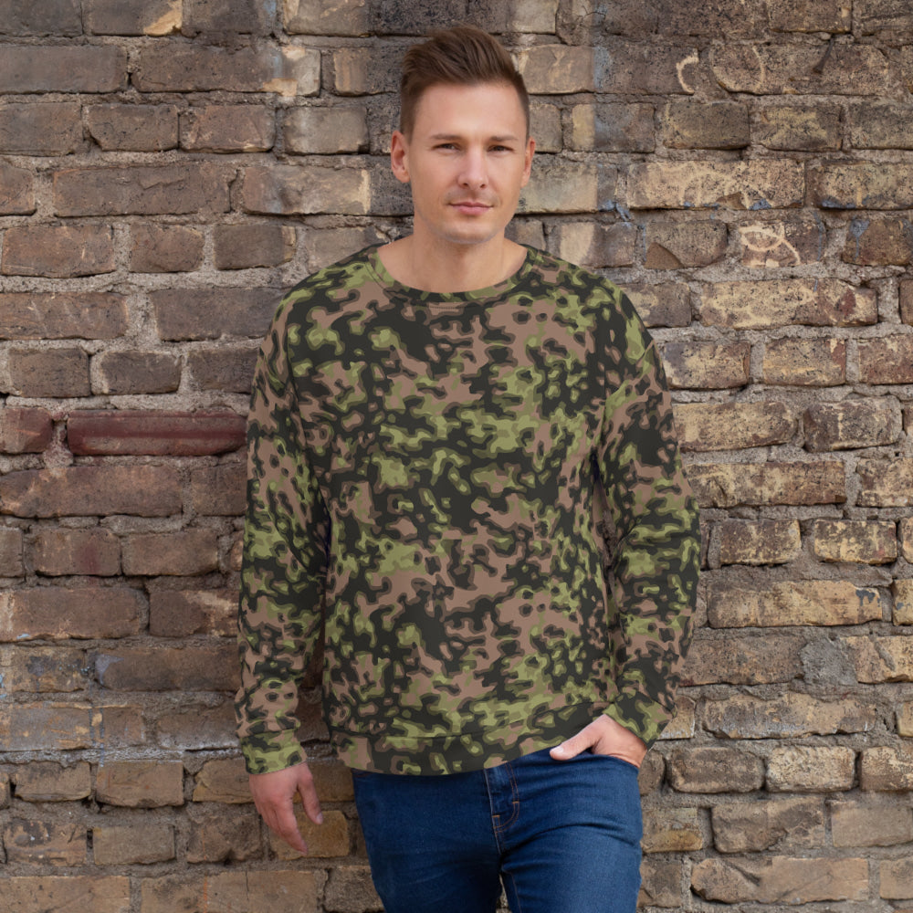 German WW2 Rauchtarnmuster Blurred Edge Spring CAMO Unisex Sweatshirt - XS