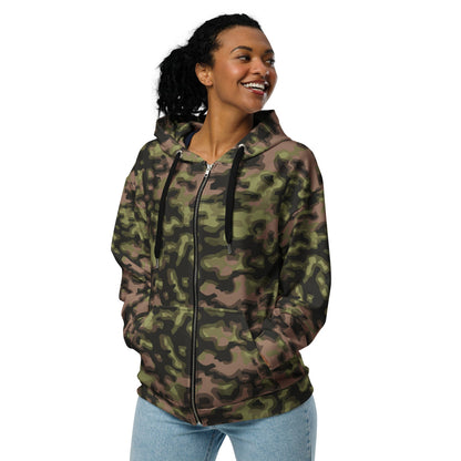 German WW2 Rauchtarnmuster Blurred Edge Spring CAMO Unisex zip hoodie - Zip Hoodie