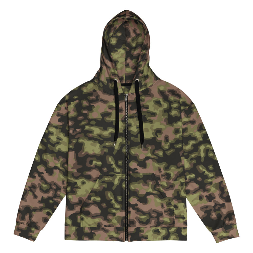 German WW2 Rauchtarnmuster Blurred Edge Spring CAMO Unisex zip hoodie - Zip Hoodie