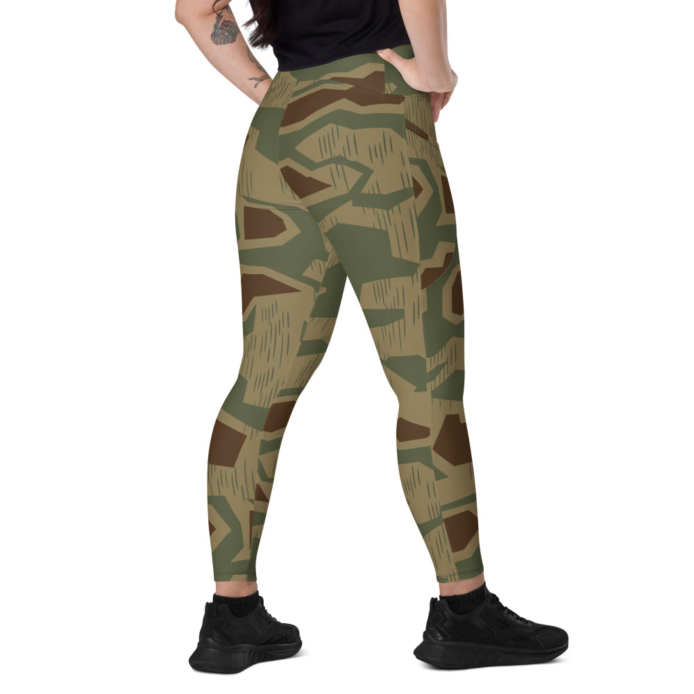 German WW2 Sumpfmuster 43 CAMO Leggings with pockets - 2XS - Womens With Pockets