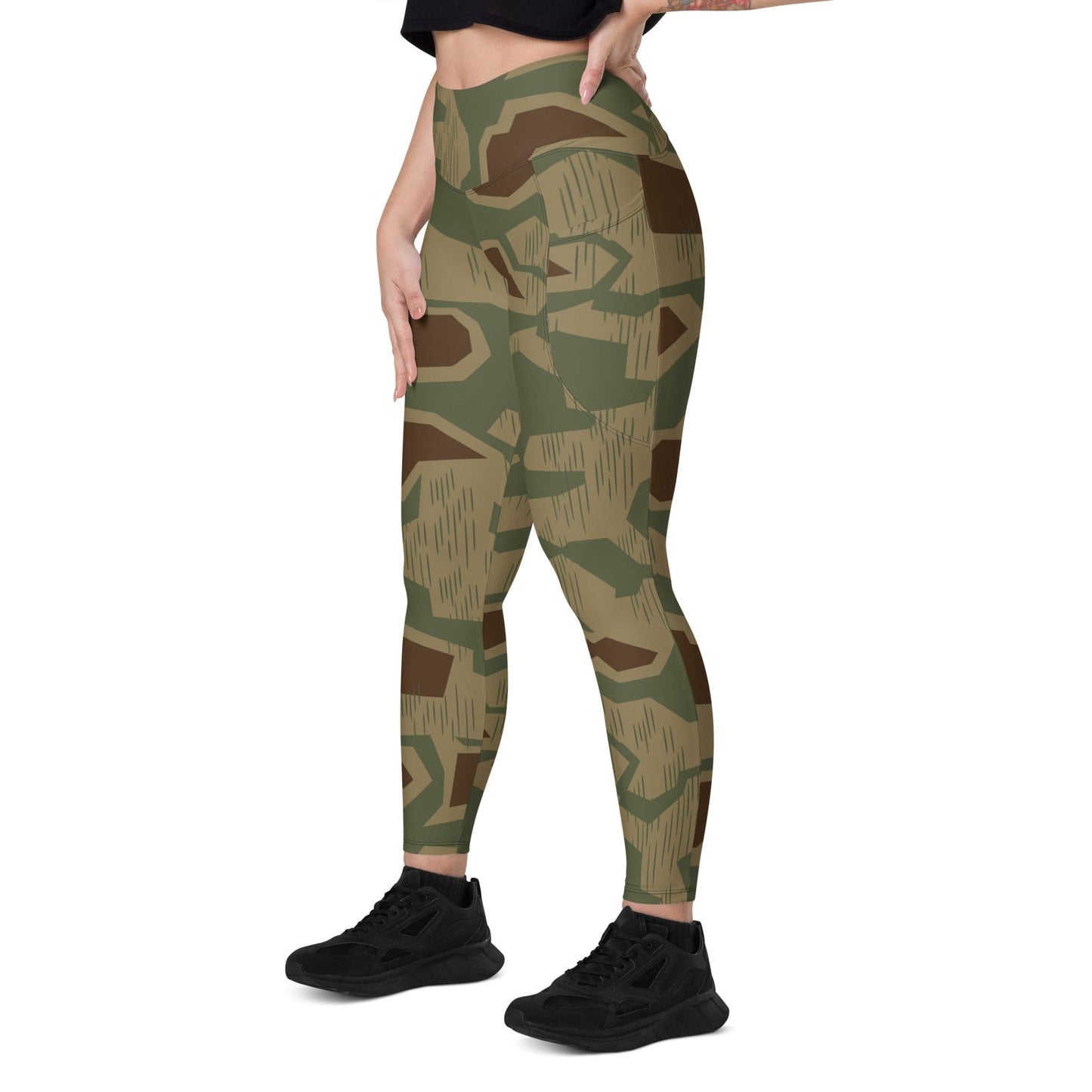 German WW2 Sumpfmuster 43 CAMO Leggings with pockets - Womens With Pockets