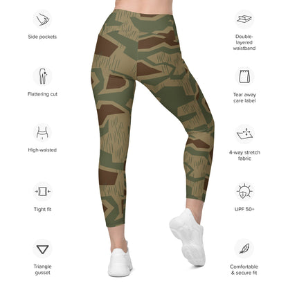 German WW2 Sumpfmuster 43 CAMO Leggings with pockets - Womens With Pockets