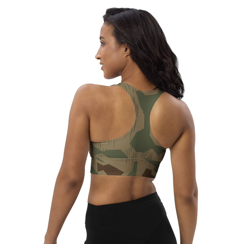 German WW2 Sumpfmuster 43 CAMO Longline sports bra - Womens Sports Bra