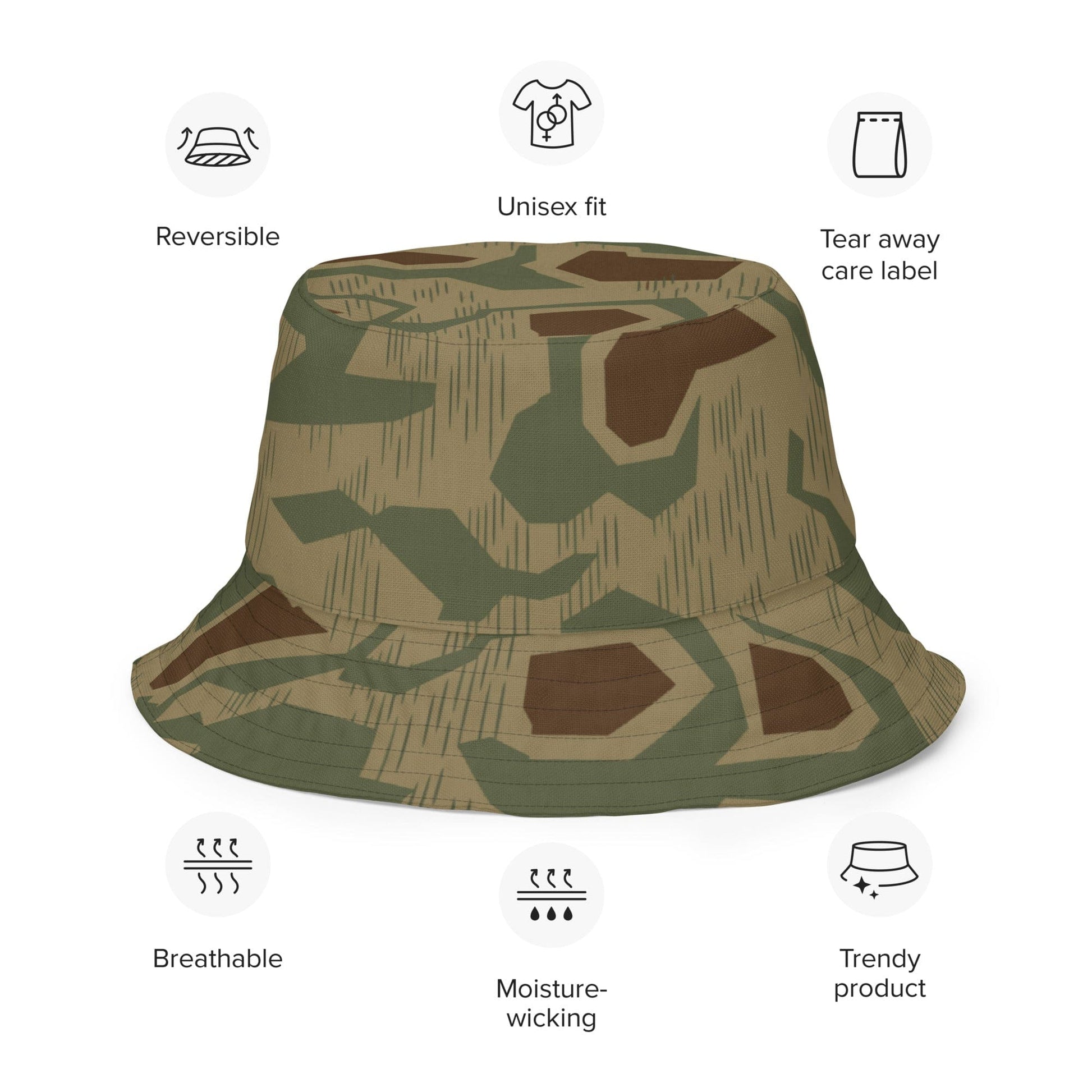 German WW2 Sumpfmuster 43 CAMO Reversible bucket hat - Bucket Hat