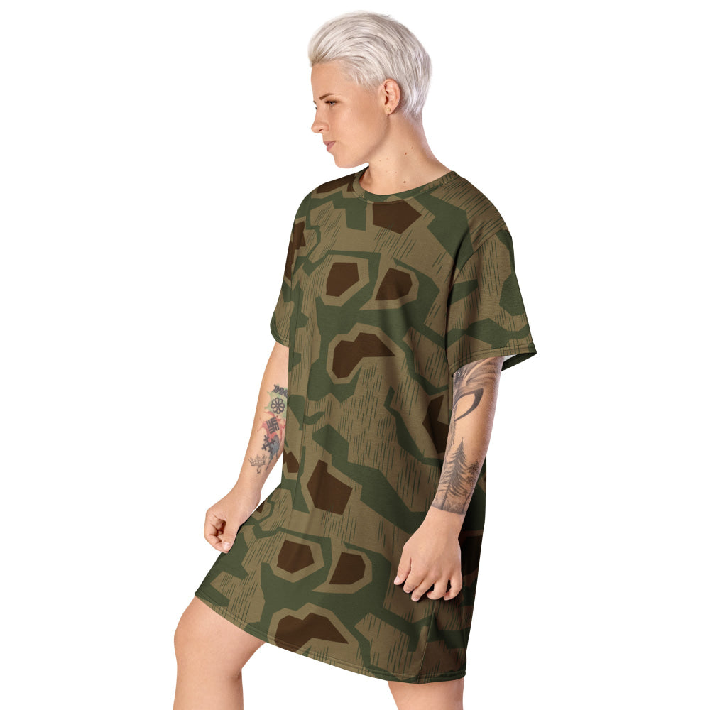 German WW2 Sumpfmuster 43 CAMO T-shirt dress - Womens T-Shirt Dress