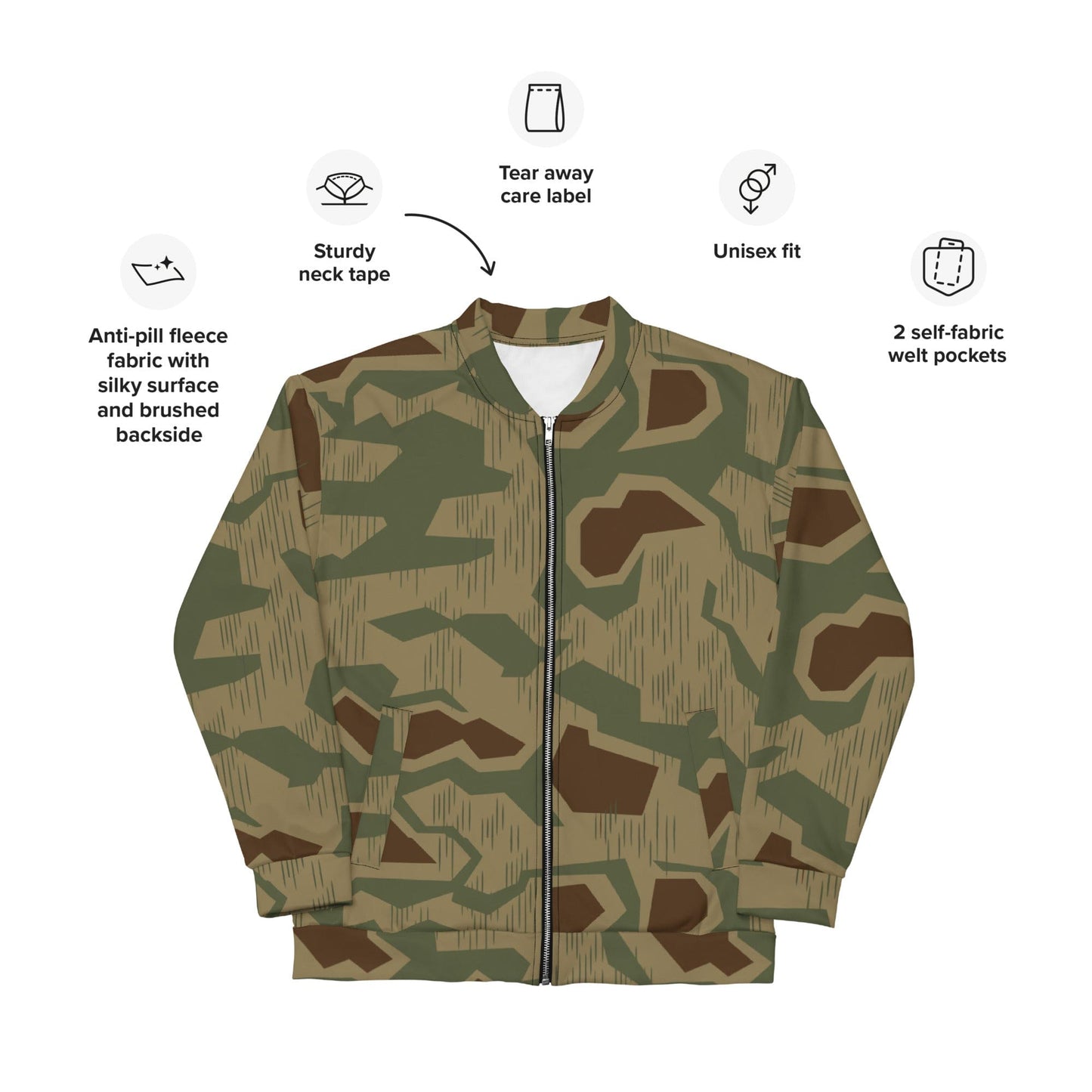 German WW2 Sumpfmuster 43 CAMO Unisex Bomber Jacket